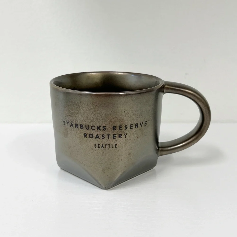 Starbucks Reserve‎ Roastery Seattle Metallic Beveled Mug 8 oz